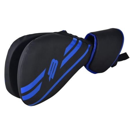 Лапа-ракетка для тхэквондо BoyBo BPRD220, двойная, с защитой кисти, синий – фото