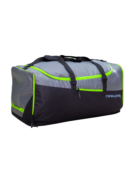Сумка спортивная для экипировки / мотосумка Enduro Cargo, серый / чёрный / салатовый