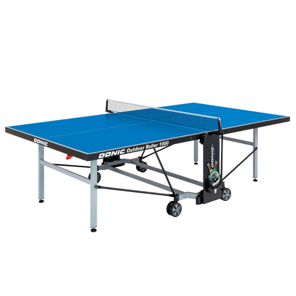 Теннисный стол DONIC OUTDOOR ROLLER 1000, складной, синий – фото