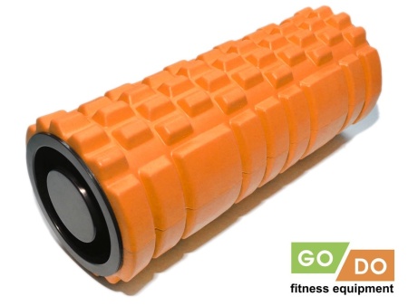Валик-ролл для фитнеса и йоги GO DO GZ5-33, 33 x 14 см, массажный, оранжевый – фото