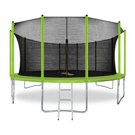 ARLAND Батут 16FT с внутренней страховочной сеткой и лестницей (Light green) – фото