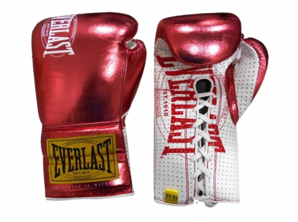 Боксерские перчатки Everlast 1910 Classic, для соревнований, красный – фото