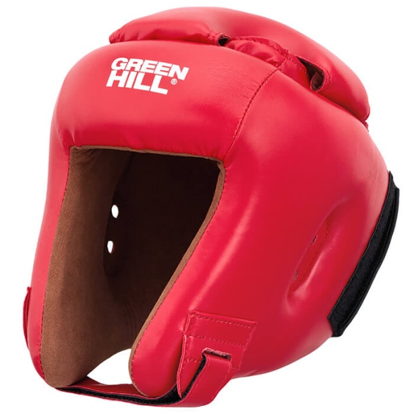 Шлем для кикбоксинга Green Hill BRAVE, для соревнований, красный – фото