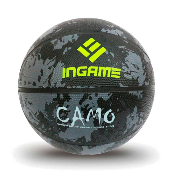 Мяч баскетбольный INGAME CAMO №7, серый – фото