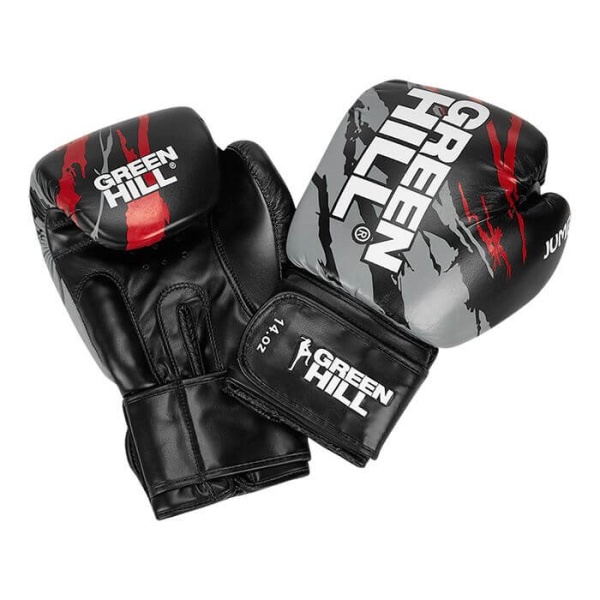 Перчатки для тайского бокса Green Hill JUMBO BGJ-2290, тренировочные, чёрно-серый – фото