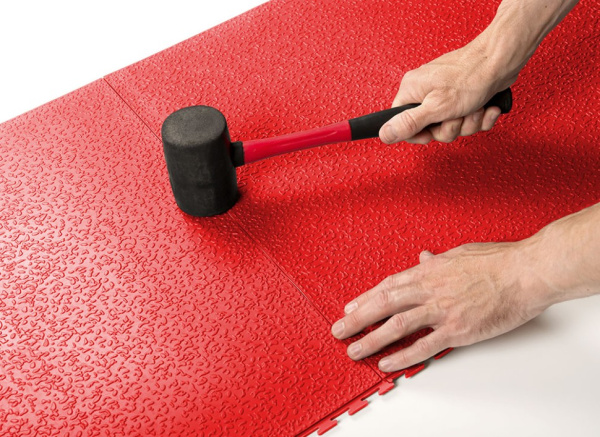 Плитка ПВХ Standart Text, 6 мм, 500*500, красный