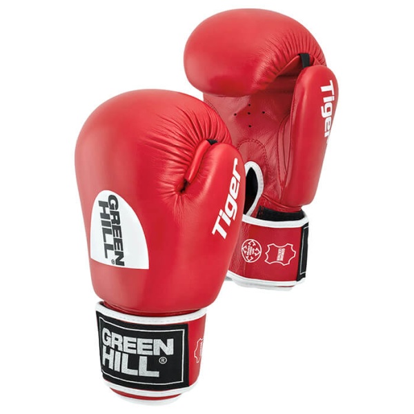 Перчатки для кикбоксинга Green Hill TIGER BGT-2010c, для соревнований, красный – фото