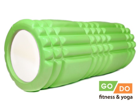 Валик-ролл для йоги и фитнеса GO DO SX3-33, массажный, зелёный – фото
