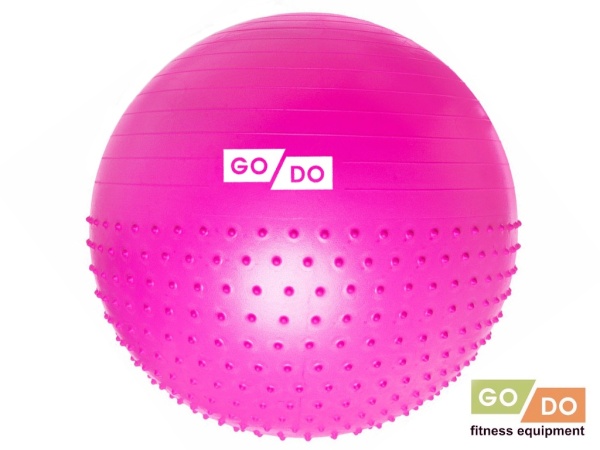 Мяч для фитнеса / фитбол GO DO ВМ-55-МА, 55 см, фуксия – фото