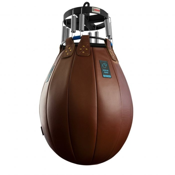 Водоналивная боксерская груша «AQUA BALL», кожа, 65 см, диаметр 50 см, 50 кг, коричневый – фото