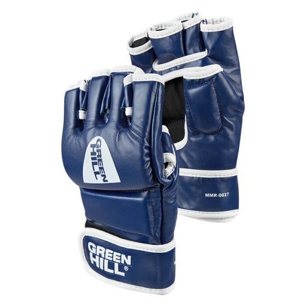 Перчатки для MMA Green Hill CAGE MMR-0027, тренировочные, синий – фото