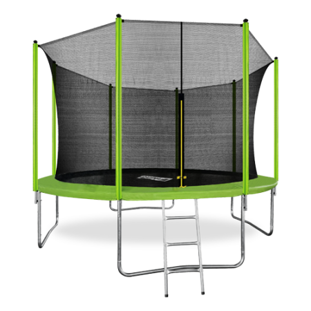ARLAND Батут 12FT с внутренней страховочной сеткой и лестницей (Light green) – фото