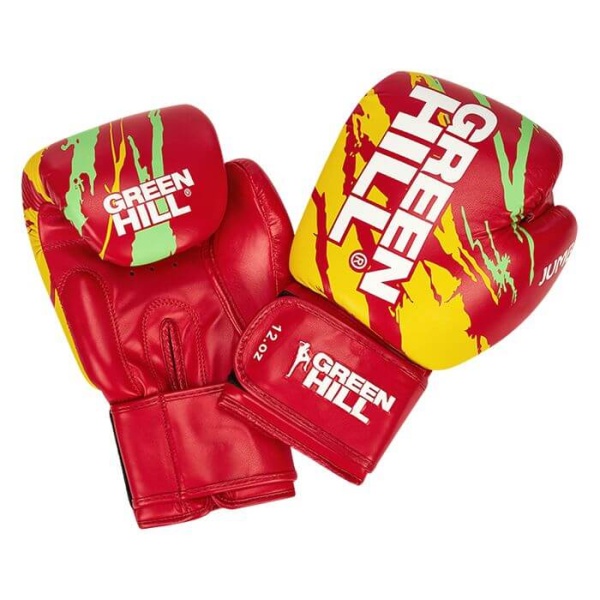 Перчатки для тайского бокса Green Hill JUMBO, тренировочные, красно-жёлтый – фото