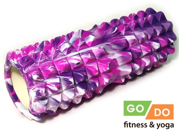 Валик для йоги и фитнеса GO DO YY4-33-KM-purple, 33 x 12 см, массажный – фото