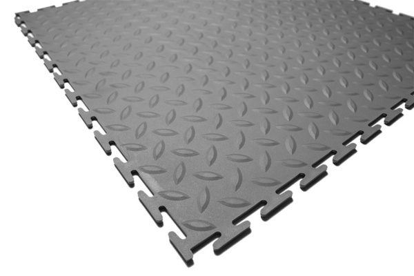 Плитка ПВХ Standart Grain, 4 мм, 500*500, серый