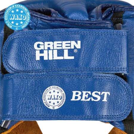 Шлем кикбоксерский Green Hill BEST WAKO Approved HGB-4016w, для соревнований, синий – фото