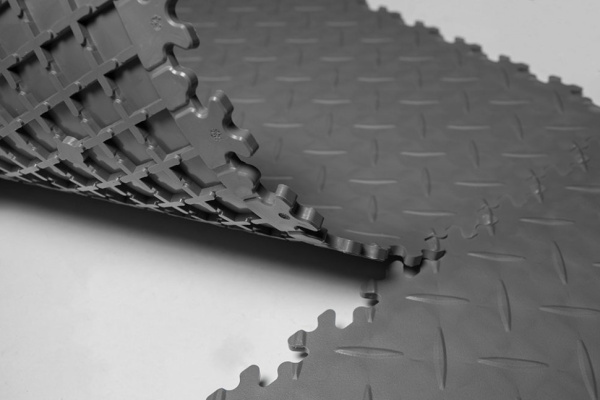 Плитка ПВХ Standart Diamond, 7 мм, 500*500, серый