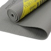Коврик для йоги и фитнеса ESPADO ES2125-2, 5 мм, ПВХ, серый / жёлтый принт – фото