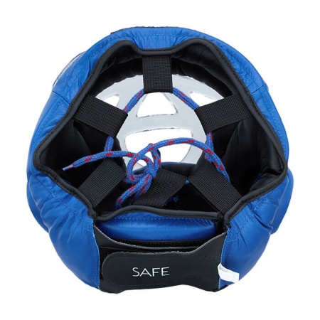 Шлем для карате Green Hill SAFE HGS-4023S, с бампером, тренировочный, на шнуровке, синий – фото