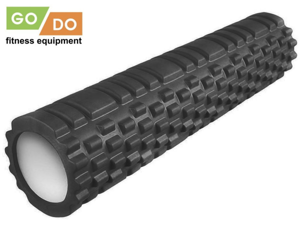 Валик-ролл для йоги и фитнеса GO DO JD2-60, 60 x 14 см, массажный, чёрный – фото