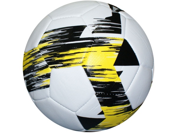 Мяч футбольный FT-3ZSW-Ж, бёло-жёлто-чёрный – фото