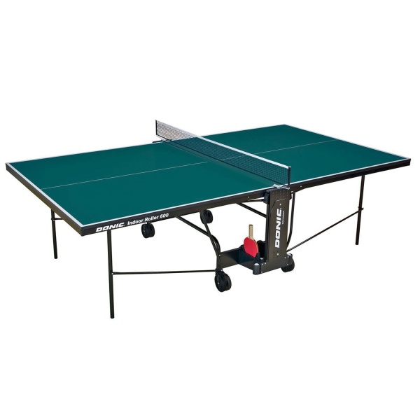 Теннисный стол DONIC INDOOR ROLLER 600, складной, зелёный – фото