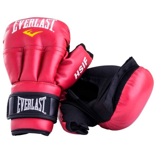 Перчатки для рукопашного боя Everlast, эко-кожа, красный – фото