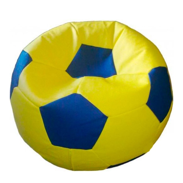 Кресло-мяч «Футбольный мяч», жёлтый / синий – фото