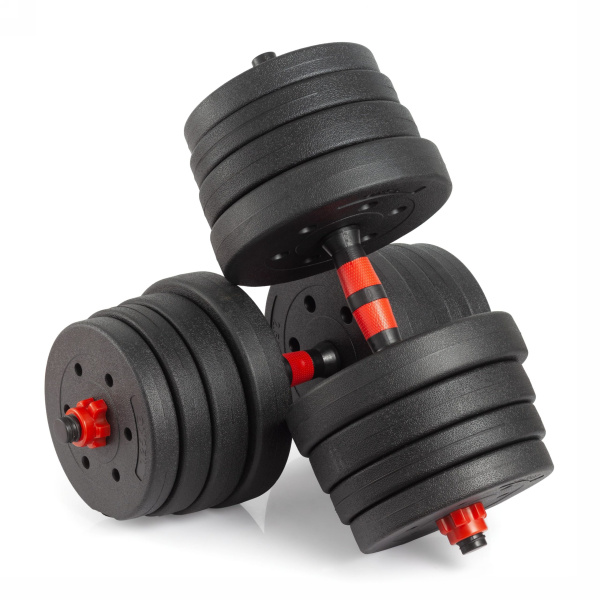Гантели разборные с грифом, 30 кг. (2 шт. х 15 кг.) VictoryFit VF-DС300 – фото