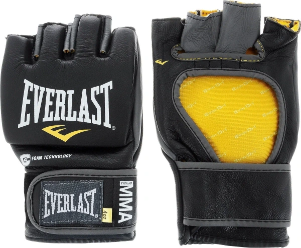 Перчатки для ММА Everlast Competition, для соревнований, чёрный – фото