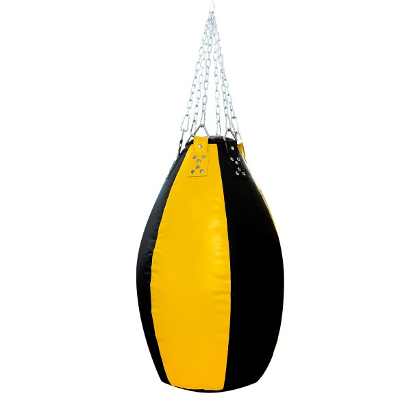 Боксерская груша (мешок) SportPanda «Капля», 90 см, диаметр 55 см, 55 кг, жёлтый