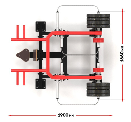 Уличный тренажер "Жим от груди сидя" с изменяемой нагрузкой – фото