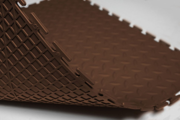 Плитка ПВХ Standart Grain,4 мм, 500*500, коричневый