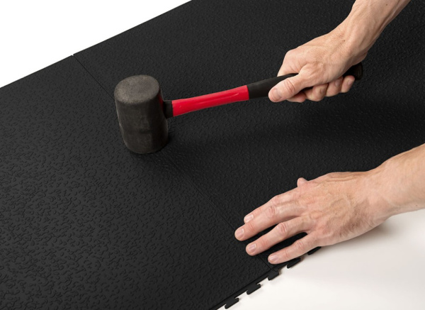 Плитка ПВХ Standart Text, 6 мм, 500*500, чёрный