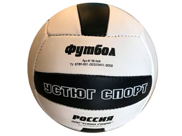 Мяч футбольный «Великий Устюг», натуральная кожа, 5" – фото