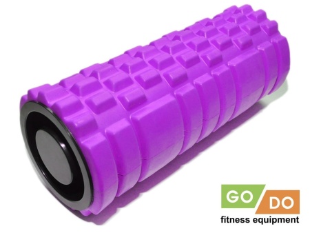 Валик-ролл для фитнеса и йоги GO DO GZ5-33, 33 x 14 см, массажный, фиолетовый – фото
