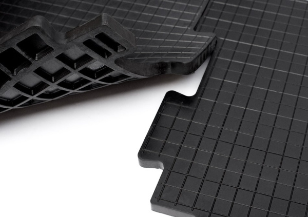 Резиновая плитка Лайт, 20 мм, 500*500 мм, чёрная – фото