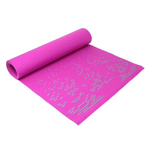 Коврик для йоги и фитнеса ESPADO ES2125, 5 мм, ПВХ, розовый (принт) – фото