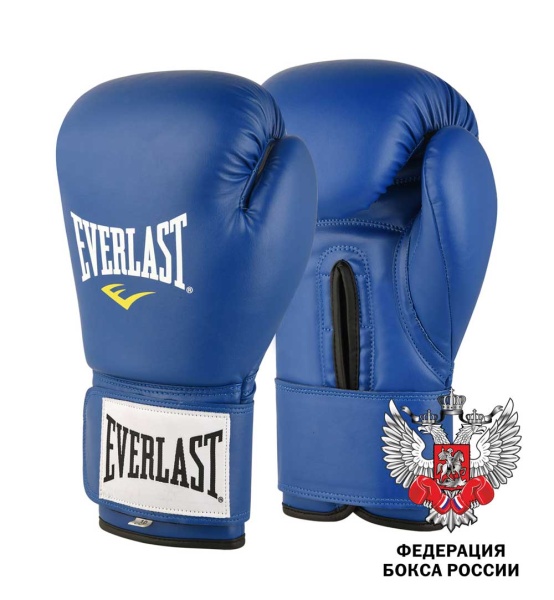 Боксерские перчатки Everlast Amateur Cometition PU FBR, для соревнований, синий – фото