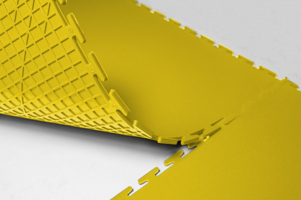 Плитка ПВХ Standart Flat, 5 мм, 500*500, жёлтый