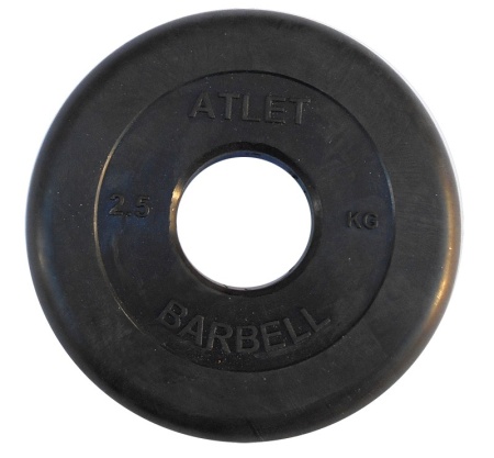 Диск обрезиненный BARBELL ATLET 2.5 кг / диаметр 51 мм – фото