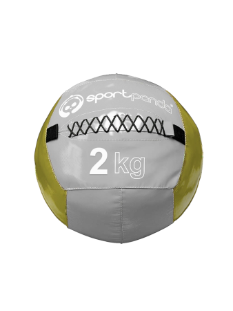 Медбол / медицинбол SportPanda, 2 кг, серый / оливковый
