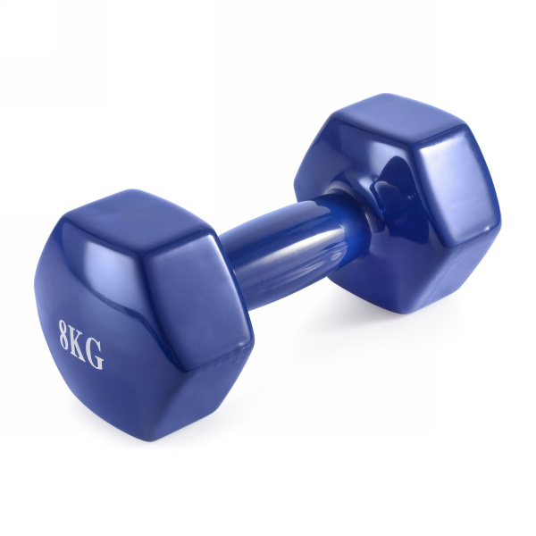 Гантель неразборная 8 кг. винил VictoryFit VF-DV080 – фото