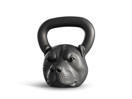 Гиря дизайнерская IRON HEAD «Питбуль», 16 кг, чугун – фото