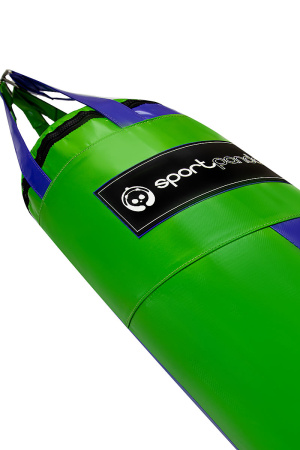 Боксерский мешок SportPanda 150 см, диаметр 40 см, вес 60 кг, синий / зеленый