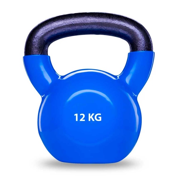 Гиря тренировочная ESPADO ES3220, 12 кг, винил, синий – фото