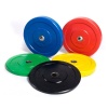 Диск для штанги каучуковый, 15 кг / диаметр 51 мм, цветной – фото