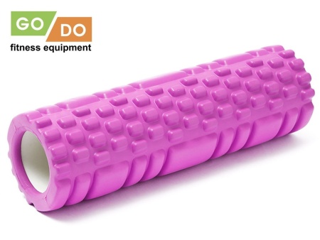 Валик-ролл для фитнеса и йоги GO DO JD2-29, 29 x 10 см, массажный, розовый – фото