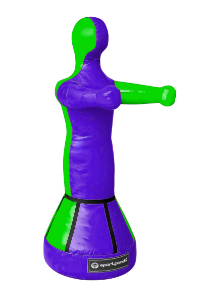 Манекен для бокса и спарринга Герман 170 см, 100 кг, фиолетовый/салатовый