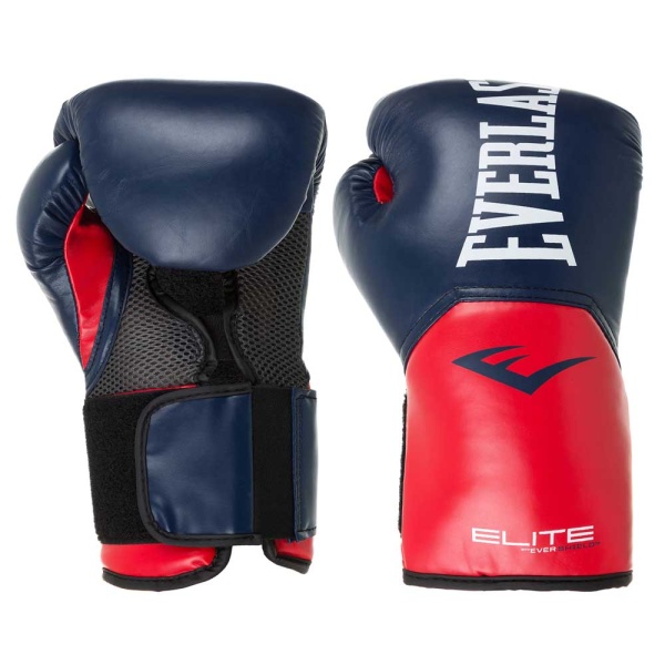 Боксерские перчатки Everlast Elite ProStyle, тренировочные, сине-красный – фото